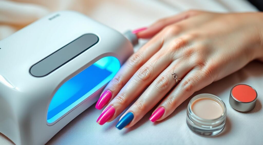 aplicação de unhas em gel