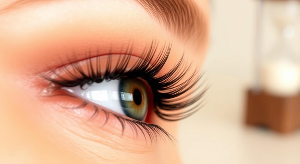 duração da extensão de cílios