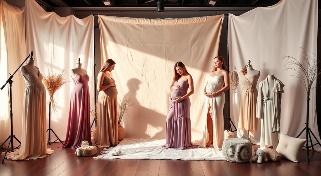 ensaio gestante estúdio