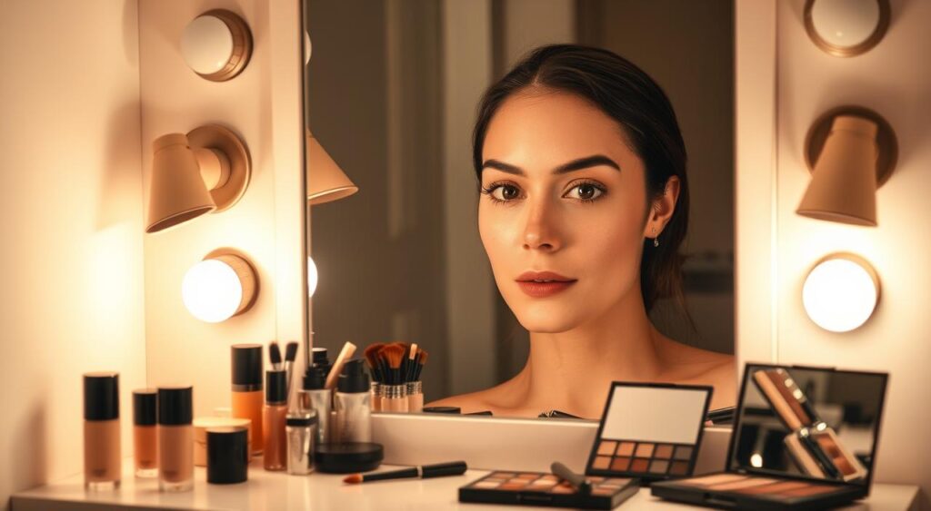 iluminação para maquiagem