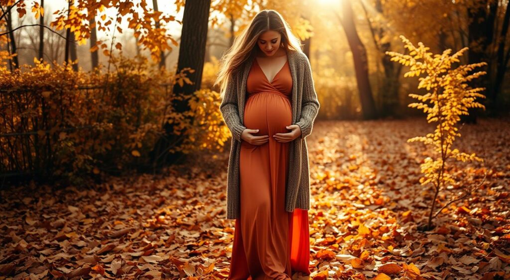 looks para ensaio gestante outono