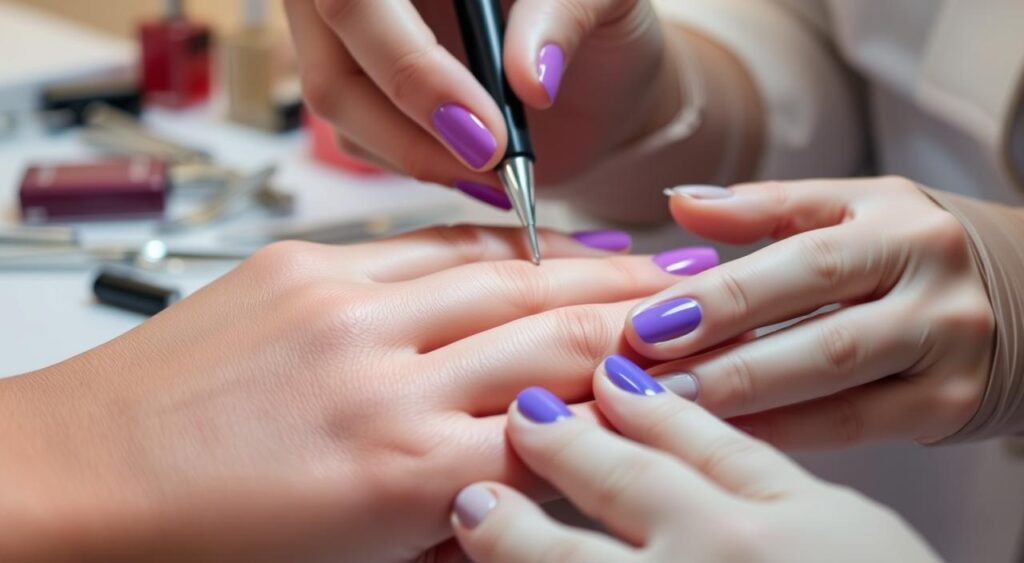 manutenção da blindagem de unha