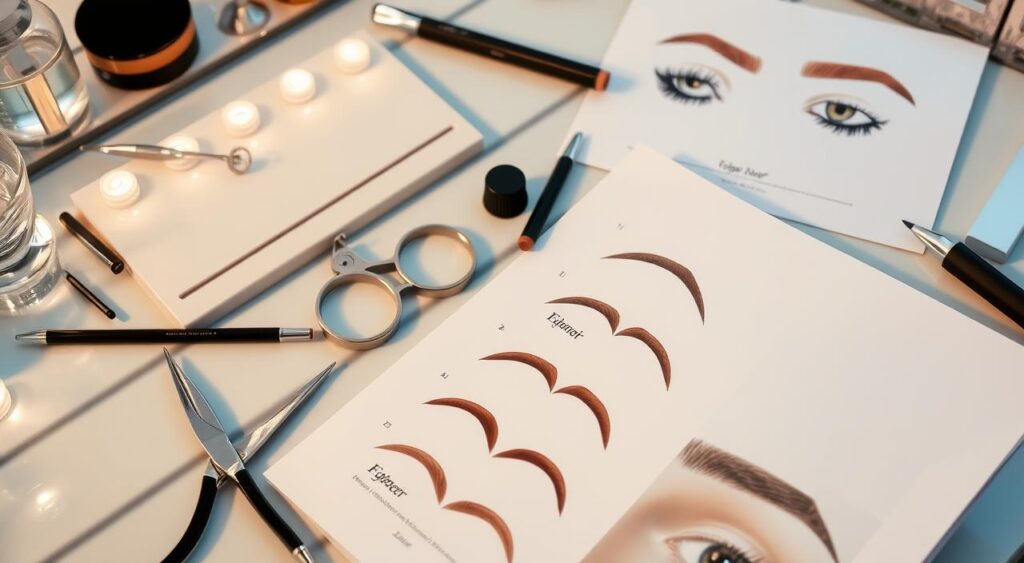 técnicas de design de sobrancelha