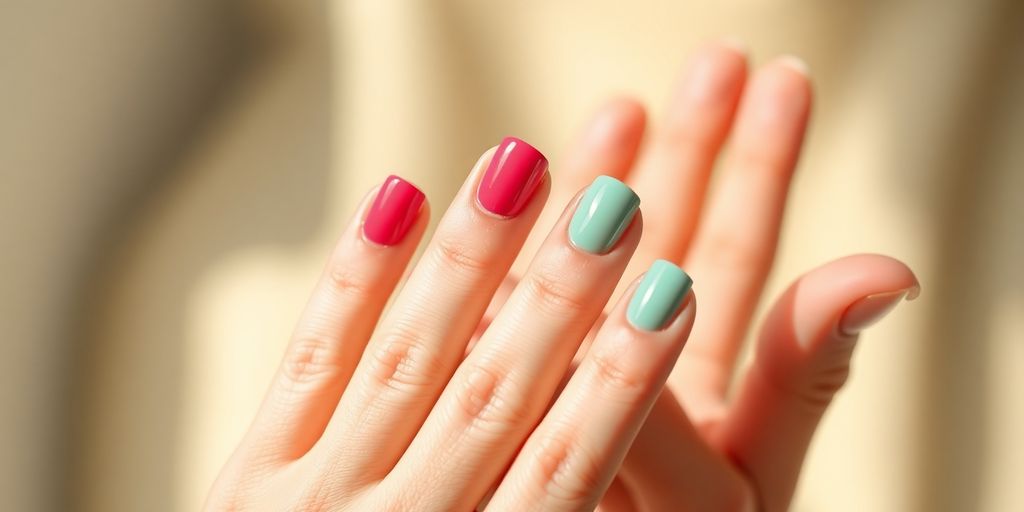 Unhas bem cuidadas em mãos com fundo suave.
