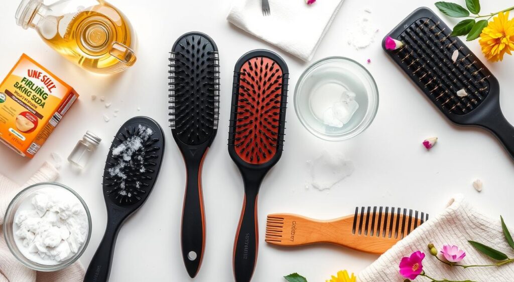 truques para manter escova de cabelo limpa