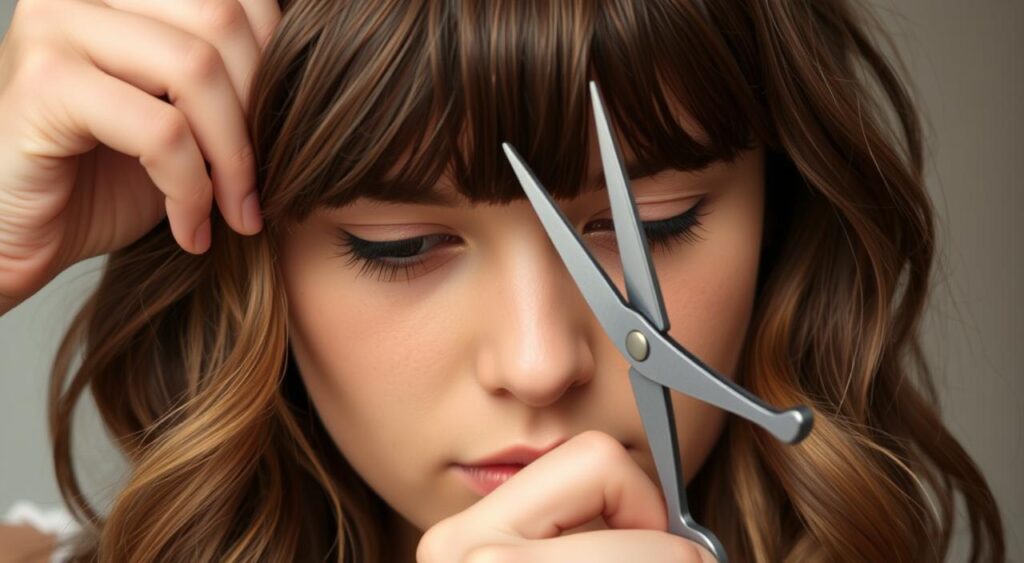 como fazer franja em cabelo