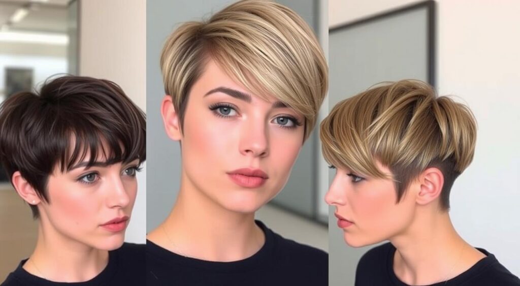 corte de cabelo curto com franja