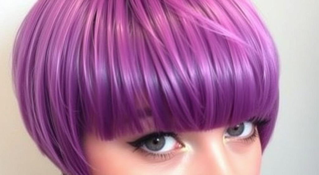 corte de cabelo curto com franja