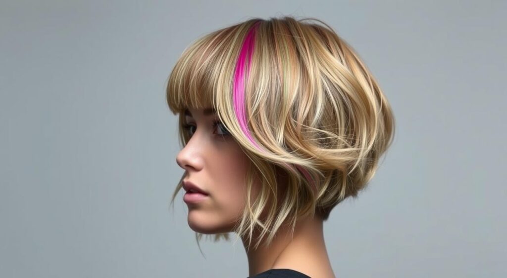 corte de cabelo curto com franja