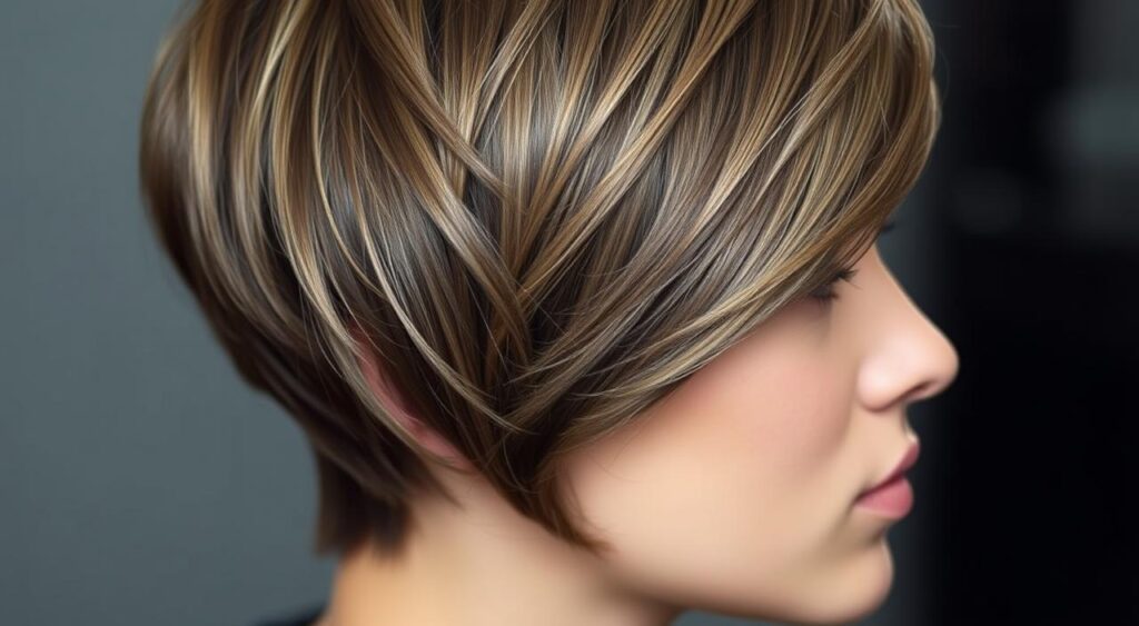 corte repicado com franja lateral em degradê