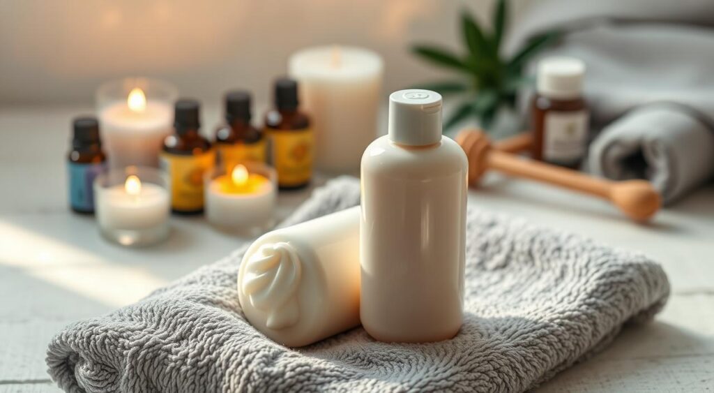 creme para relaxar durante massagem