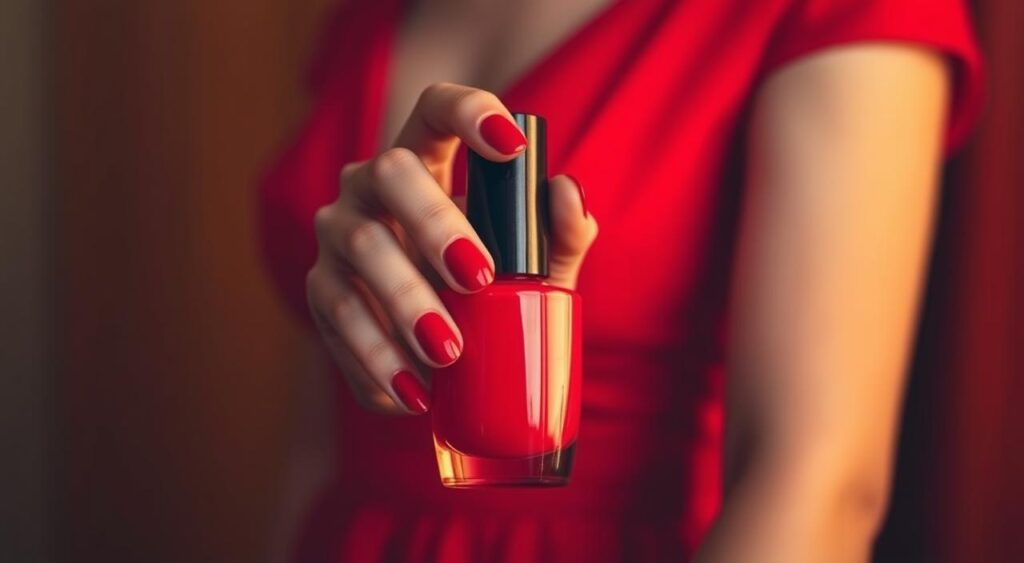 esmalte vermelho