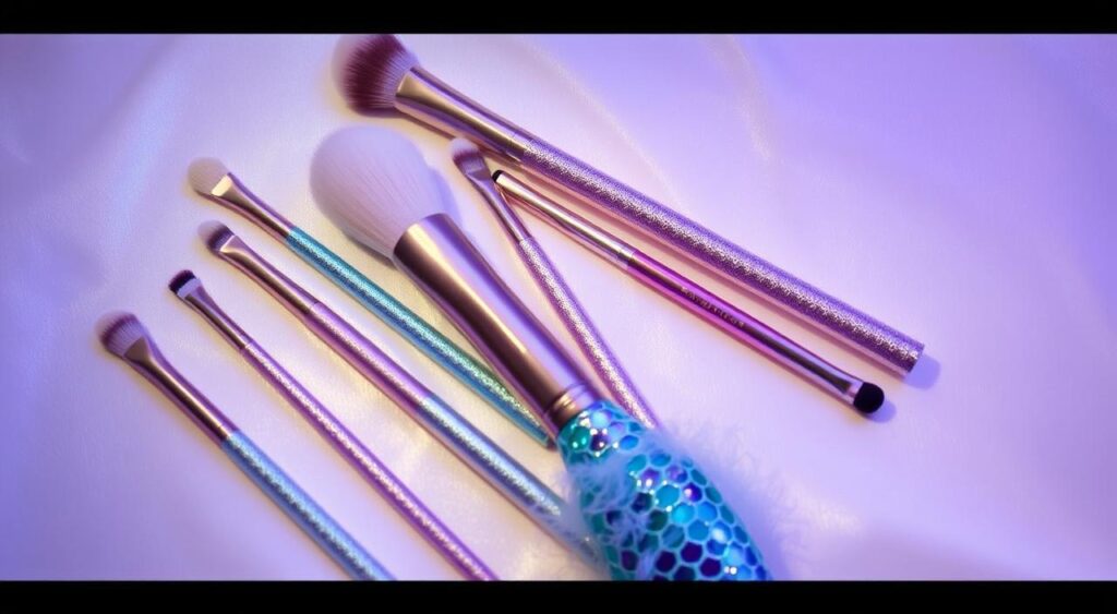 pincéis de maquiagem sereia