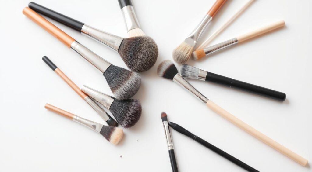pincéis para base e corretivo