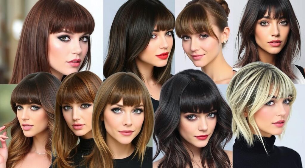 tipos de franja para rosto