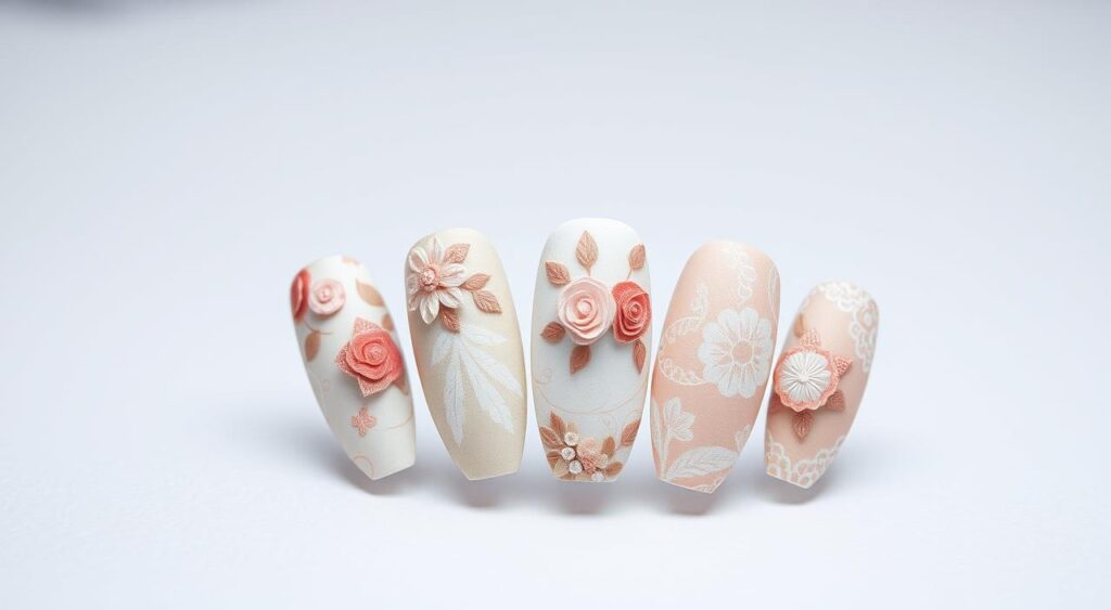 unhas de papel decoradas